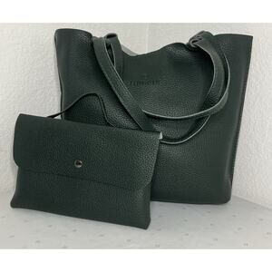 JINGPIN Tote Bag Faux Leather Pebbled Casual Purse Tote‎ matching Mini BOHO
